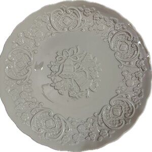 Vintage Lenox China Marriage Wedding Anniversary Gift Bells and Flowers Plate